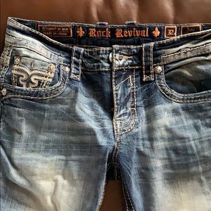 Rock Jeans light blue jeans. Not heavy